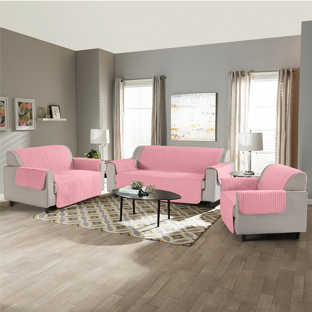 99,99% Polyester Solid Double-Side Použite pokrývku pohovky 3-kobky set